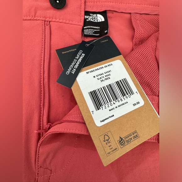 The North Face FLASHDRY Sprag Short. Slate Rose. Men’s Size 36. - Picture 6 of 7